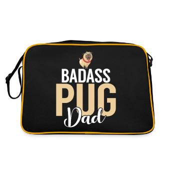 Cadeaux de carlin pour les amateurs de carlins - Sac Retro - noir/or - Dos