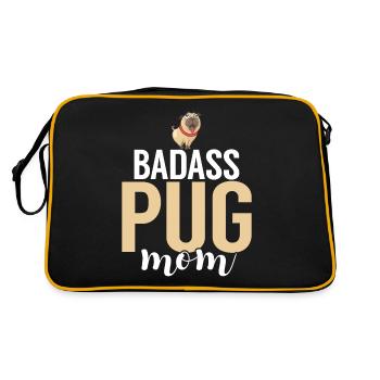 Cadeaux de carlin pour les amateurs de carlins - Sac Retro - noir/or - Dos