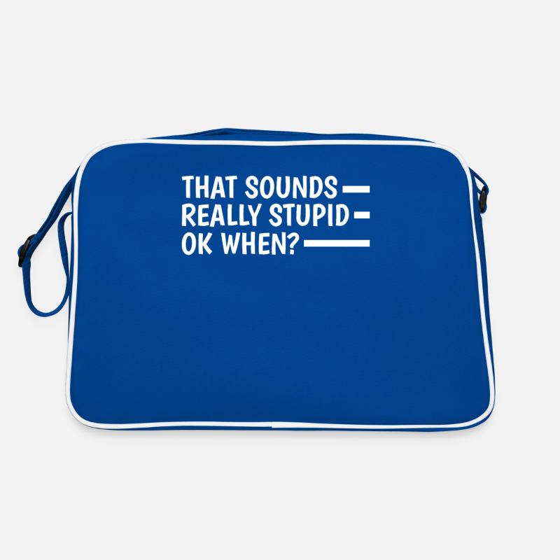 Schwarzer Humor Sarkasmus Retro Tasche