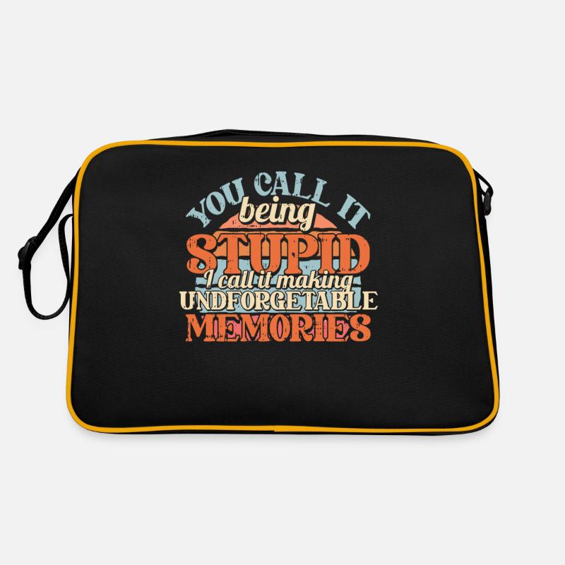 Schwarzer Humor Retro Tasche