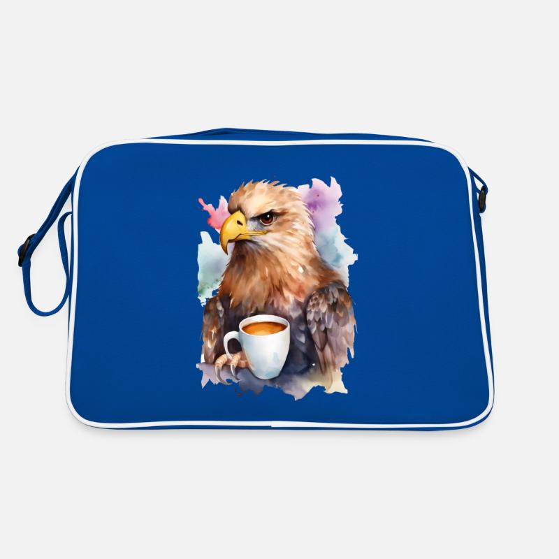 Aigle avec style aquarelle café Sac Retro