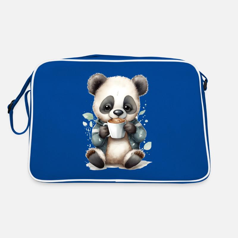 Koala mit Kaffee -Aquarellstil Retro Tasche