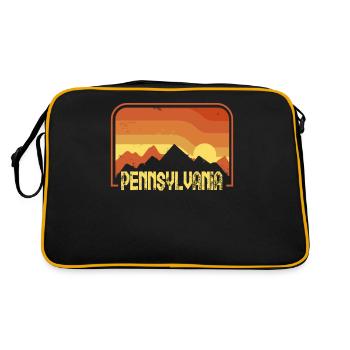 Pennsylvanie - Sac Retro - noir/or - Dos
