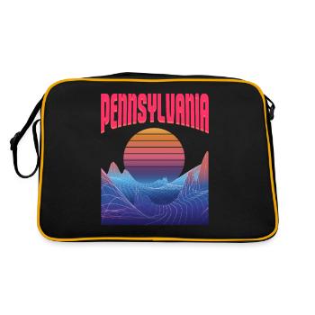 Pennsylvanie - Sac Retro - noir/or - Dos
