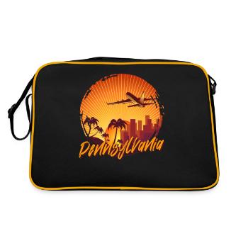 Pennsylvanie - Sac Retro - noir/or - Dos