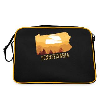 Pennsylvanie - Sac Retro - noir/or - Dos