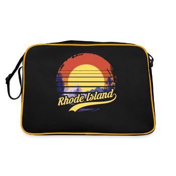 Rhode Island - Retro Tasche - Schwarz/Gold - Hinten