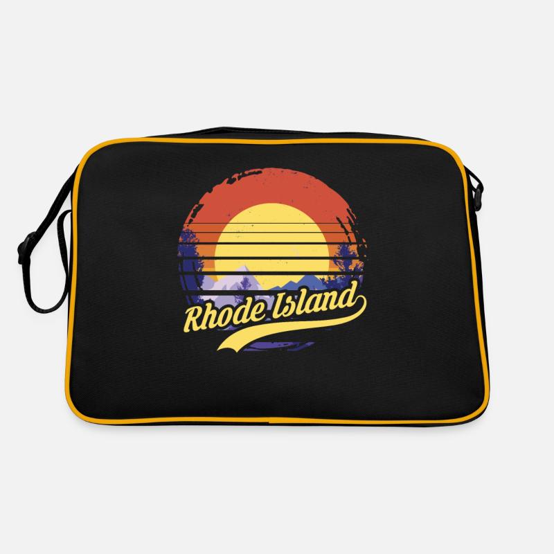 Rhode Island - Retro Tasche - Schwarz/Gold