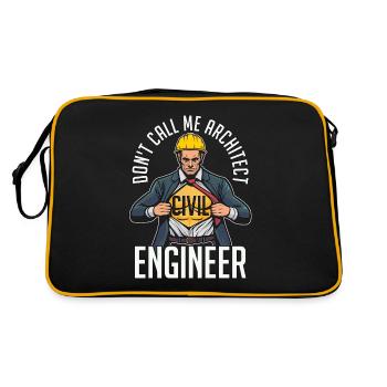 Civil Engineer Don't Call Me Architect Contractor - Retro Bag - black/gold - Back