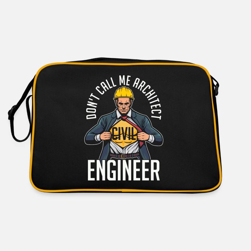 Civil Engineer Don't Call Me Architect Contractor Retro Tasche