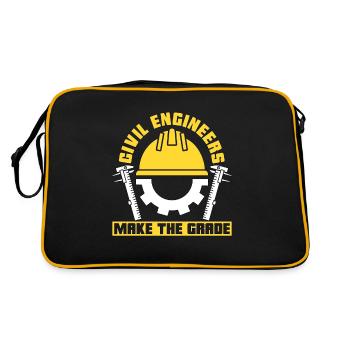 Civil Engineers Make The Grade Building Contractor - Retro Bag - black/gold - Back