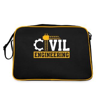 Civil Engineering Construction Building Engineers - Retro Bag - black/gold - Back