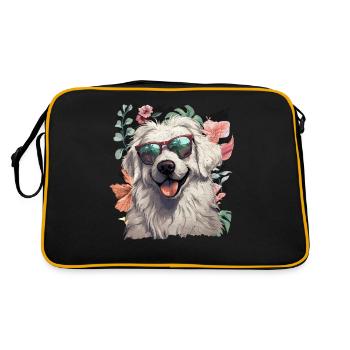 Maremma Abruzzo Shepherd Dog - Retro Bag - black/gold - Back