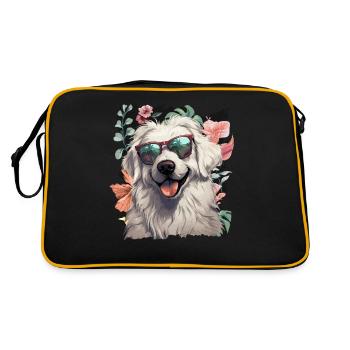 Maremma Abruzzo Shepherd Dog - Retro Bag - black/gold - Back