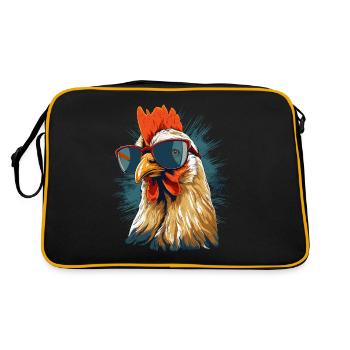 Hahn Sonnenbrille - Retro Tasche - Schwarz/Gold - Hinten