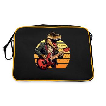 T-rex plays guitarist Dino - Retro Bag - black/gold - Back