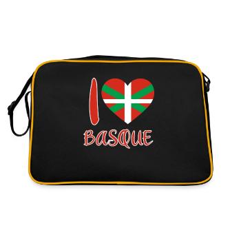 Pays Basque Drapeau Basque - Sac Retro - noir/or - Dos