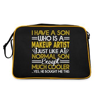 Makeup Artist My Son Is A Makeup Artist - Retro Bag - black/gold - Back