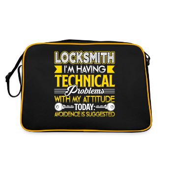 Locksmith Locksmith I'm Having Technical Problem - Retro Bag - black/gold - Back