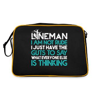 Lineman Lineman I Am Not Rude - Retro Bag - black/gold - Back