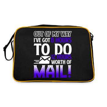 Mail Carrier Do 12 Hours Worth Of Mail - Retro Bag - black/gold - Back