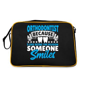 Orthodontiste Parce que j’aime être la raison, - Sac Retro - noir/or - Dos