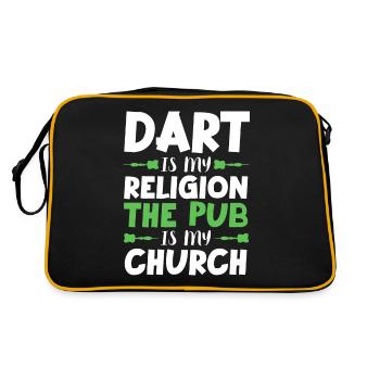 Darts My Religion Pub Church Darts Player - Sac Retro - noir/or - Dos