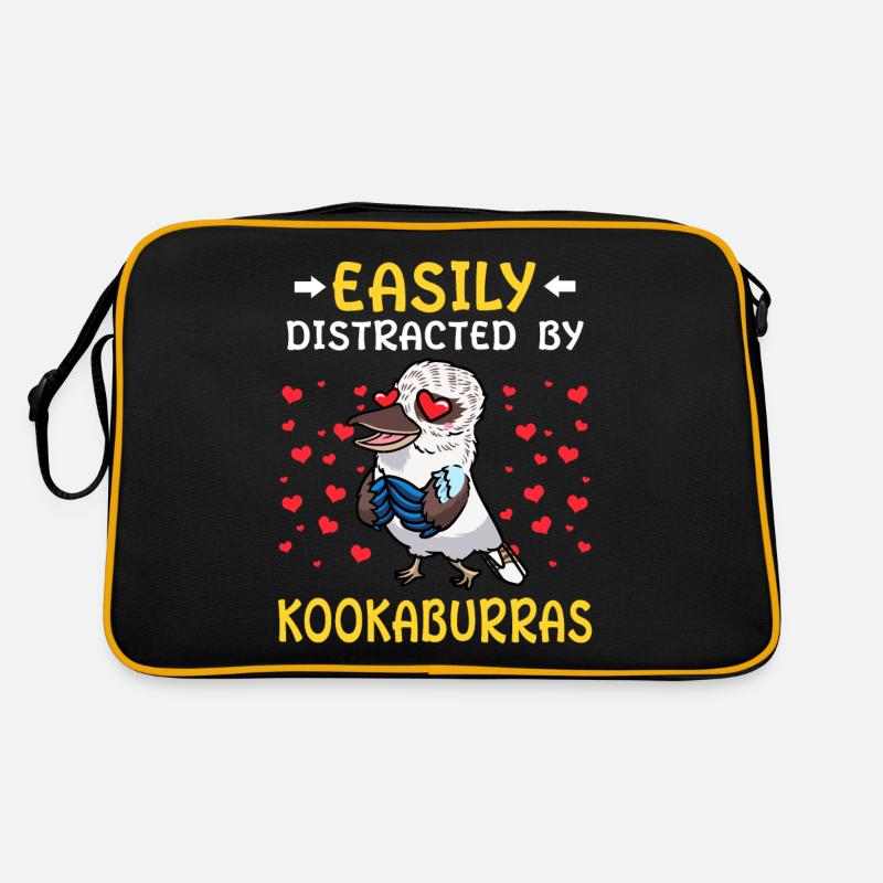 Lachender Hans Vogel Jägerliest - Retro Tasche - Schwarz/Gold