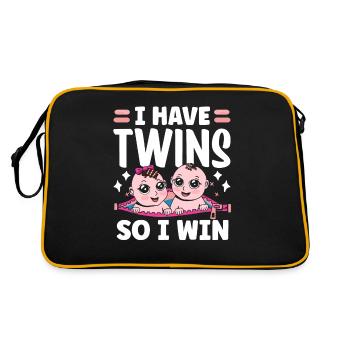 J’ai des jumeaux, donc je gagne des jumeaux - Sac Retro - noir/or - Dos