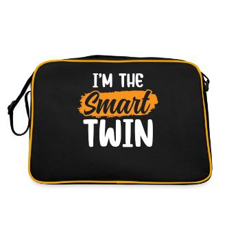 Je suis les jumeaux jumeaux intelligents de l’humour - Sac Retro - noir/or - Dos
