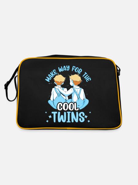 Make room for the cool twins Gemini - Retro Bag - black/gold - Back