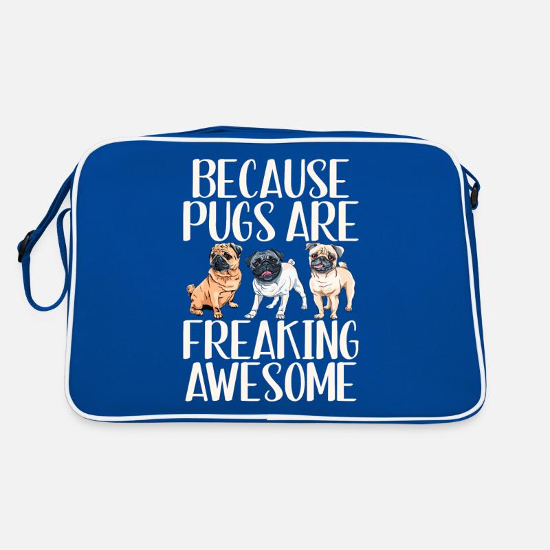 Pug Gifts for Pug Lovers Retro Tasche
