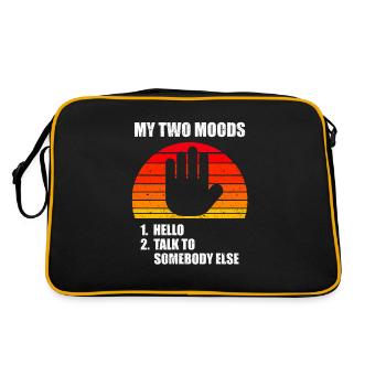 Black Humor My Two Moods - Retro Bag - black/gold - Back