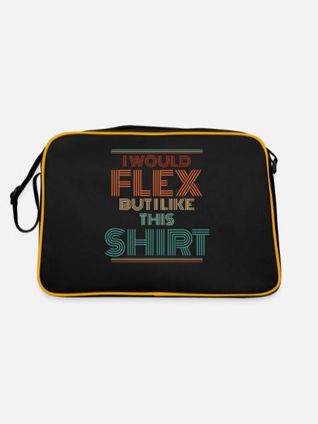 Schwarzer Humor - Retro Tasche - Schwarz/Gold - Hinten