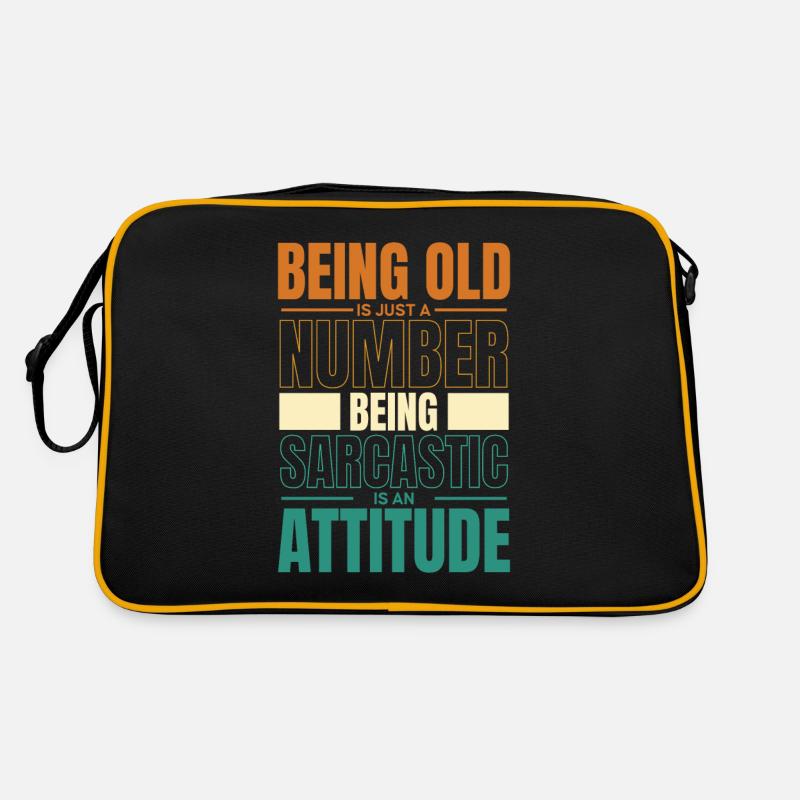 Schwarzer Humor Retro Tasche