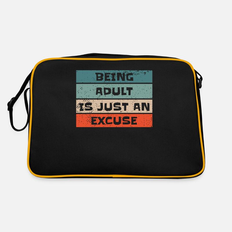 Schwarzer Humor Retro Tasche