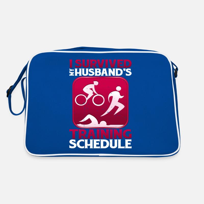 I Survived My Husband's Training Schedule 20 Retro Tasche