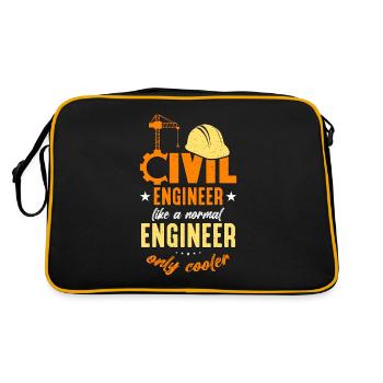 Civil Engineer Like A Normal Engineer Contractor - Retro Bag - black/gold - Back