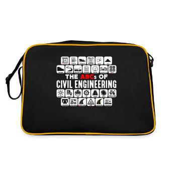 Civil Engineers The ABCs Of Building Contractor - Retro Bag - black/gold - Back
