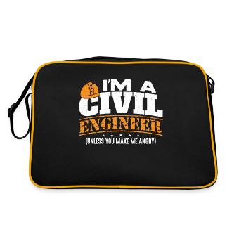 Civil Engineering I Am A Civil Engineer Contractor - Retro Bag - black/gold - Back