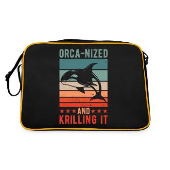 Orca-nisé et krilling - Sac Retro - noir/or - Dos