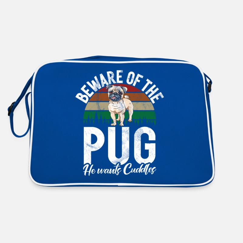 Pug Gifts for Pug Lovers Retro Tasche