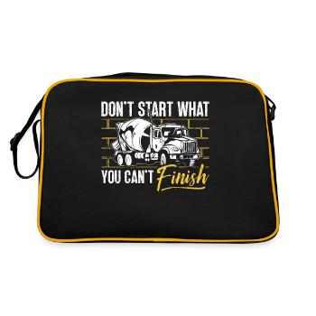 Concrete Finisher Don't Start What You Can't Mason - Retro Bag - black/gold - Back