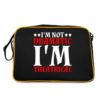 Je ne suis pas dramatique, je suis théâtral 17 - Sac Retro - noir/or - Dos