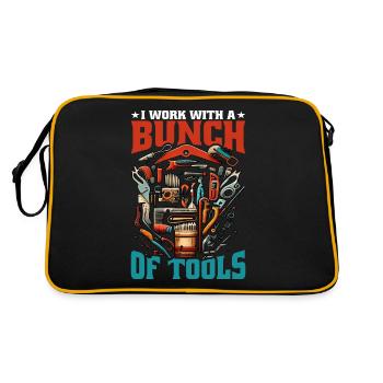 I Work With A Bunch Of Tools 23 - Retro Bag - black/gold - Back