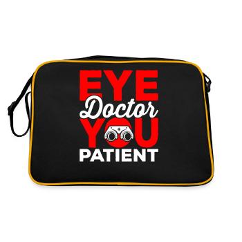Ophtalmologiste, vous, patient, ophtalmologiste, opticien, - Sac Retro - noir/or - Dos