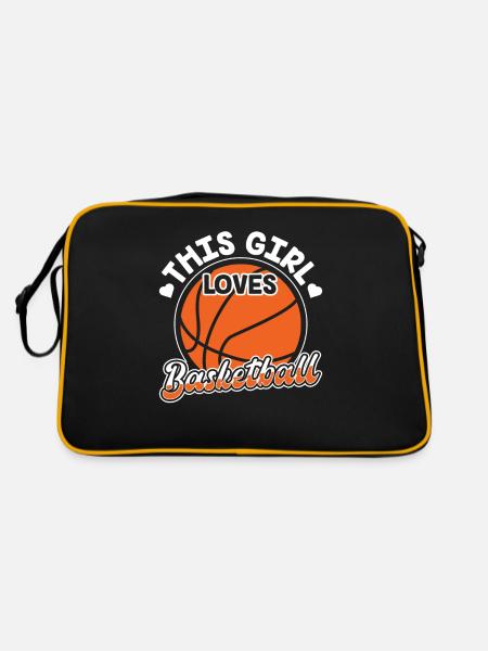 Cette fille aime le basketteur - Sac Retro - noir/or - Dos