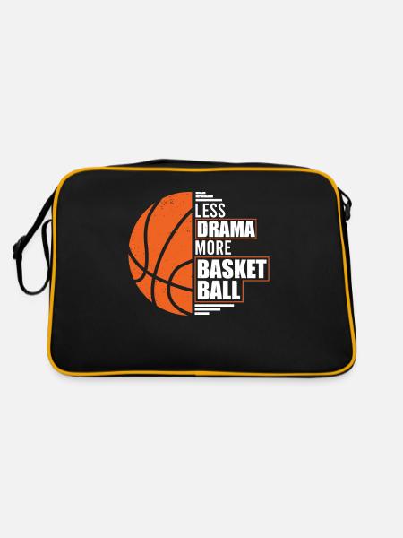 Moins de drame Plus de joueurs de basket-ball - Sac Retro - noir/or - Dos