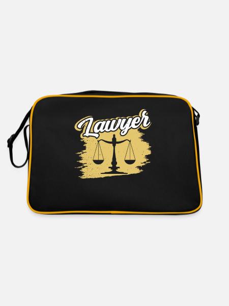 Lawyer Degree in Law Lawyer - Retro Bag - black/gold - Back