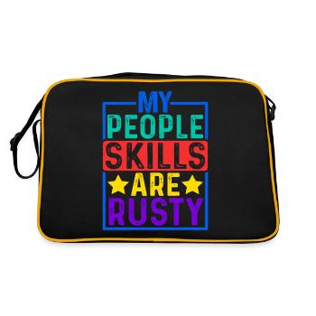 My People Skills Are Rusty 12 - Retro Bag - black/gold - Back